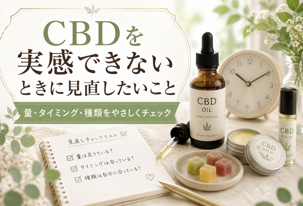 CBDを実感できないときに見直したいこと