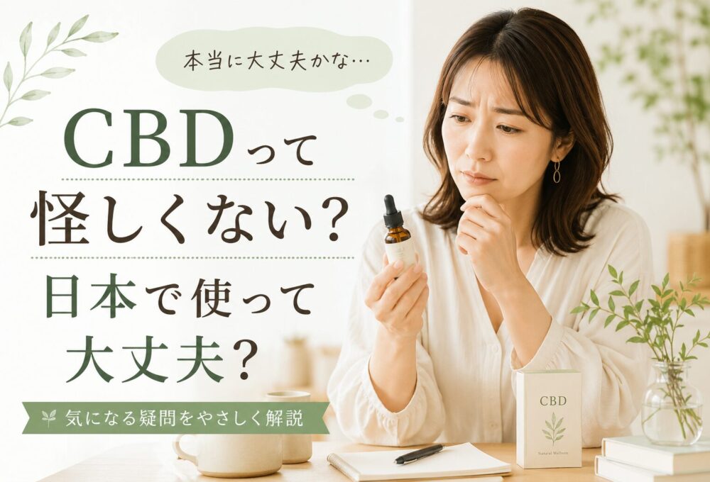 CBDって怪しくない?日本で使って大丈夫?