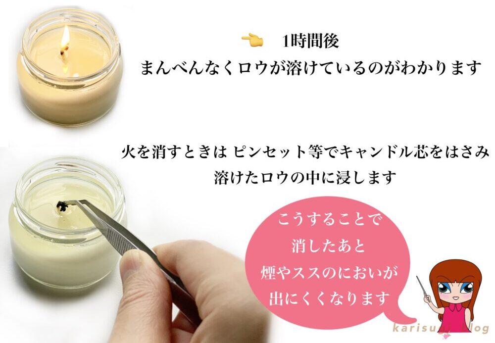 ソイアロマキャンドルの上手な使い方