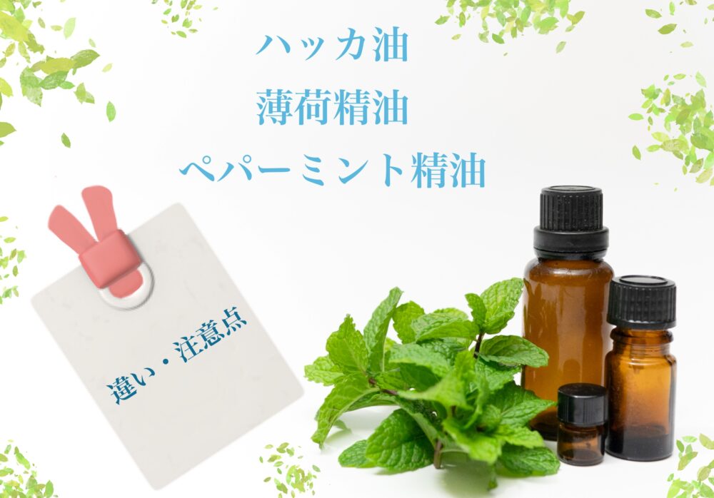 ハッカ油・薄荷精油・ペパーミント精油の違いとは？使い方と注意点も解説！