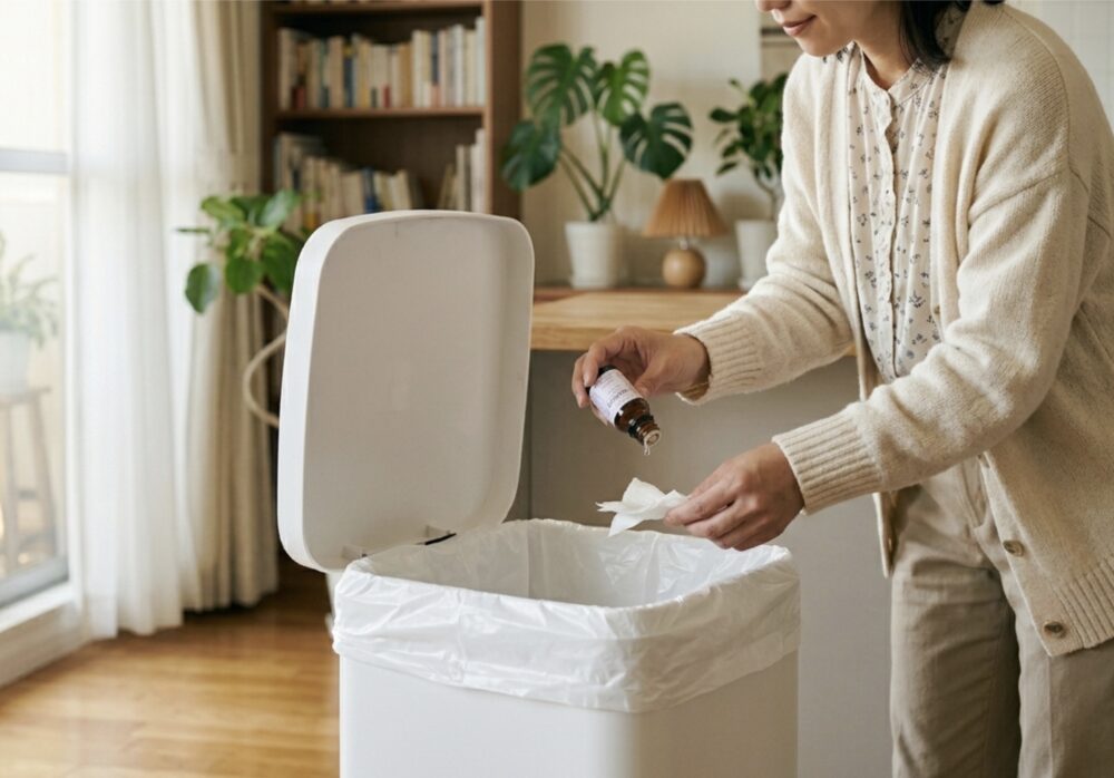 ゴミ箱の消臭に精油を使う
