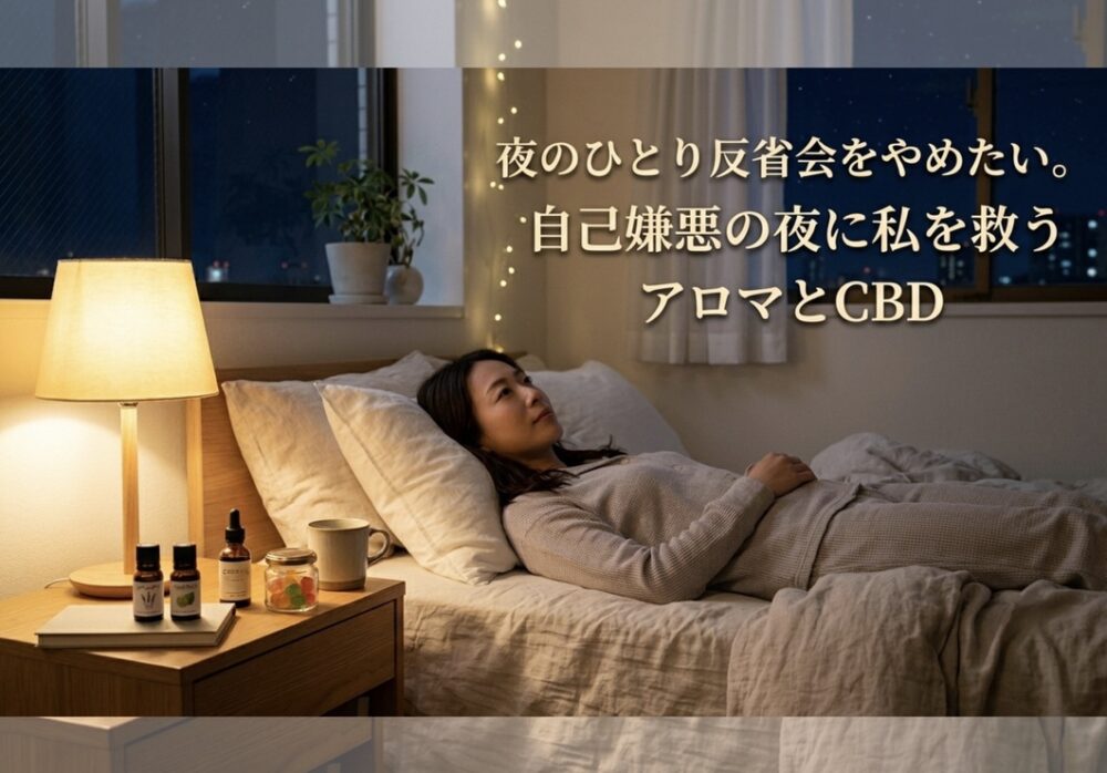 夜のひとり反省会をやめたい。自己嫌悪な夜に私を救うアロマとCBD