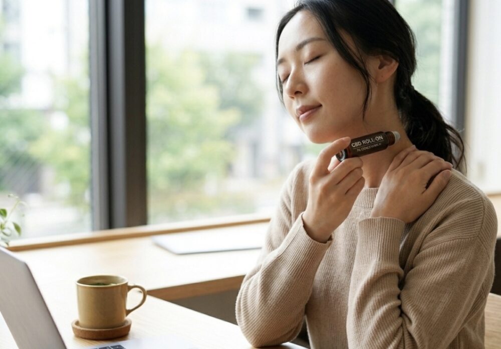 【夕方のどんよりに】首すじにコロコロして強張りを抜く「roun CBDロールオン」