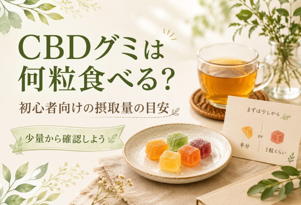 CBDグミは何粒食べる?初心者向けの摂取量の目安