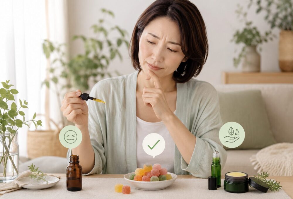CBDオイル・グミ・バームの種類が合っていないこともある