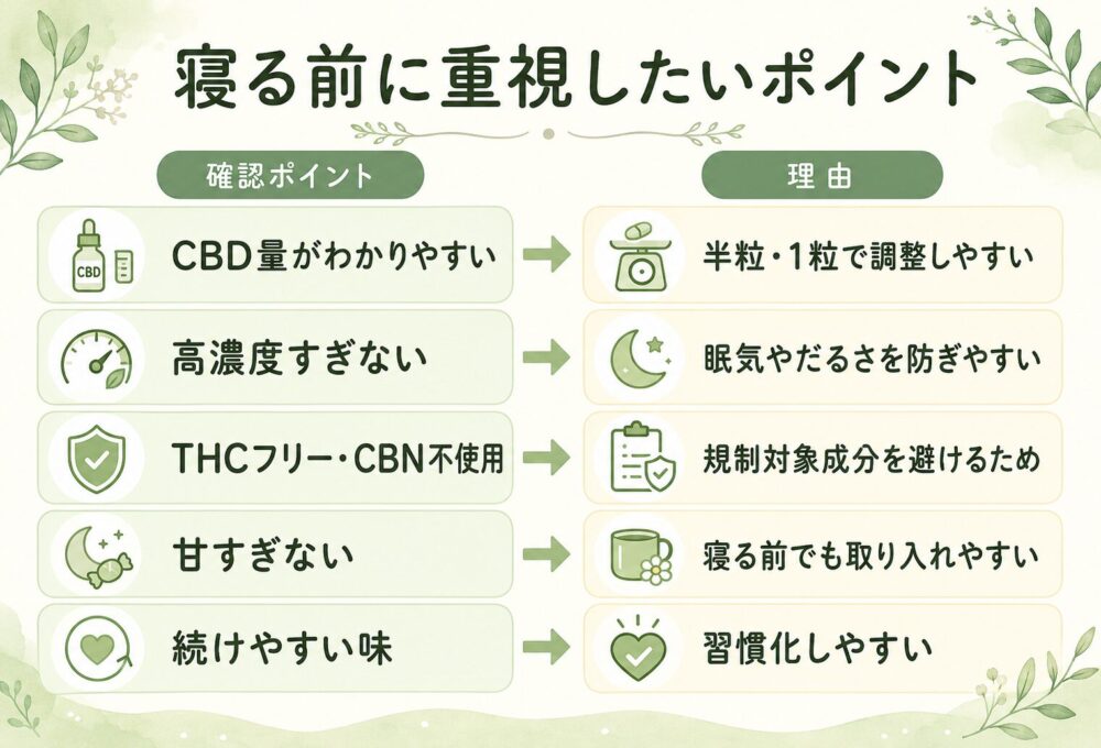 寝る前に使うならどちらがおすすめ?