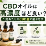 CBDオイルは高濃度ほど良い？1滴あたりのCBD量で選ぶ方法