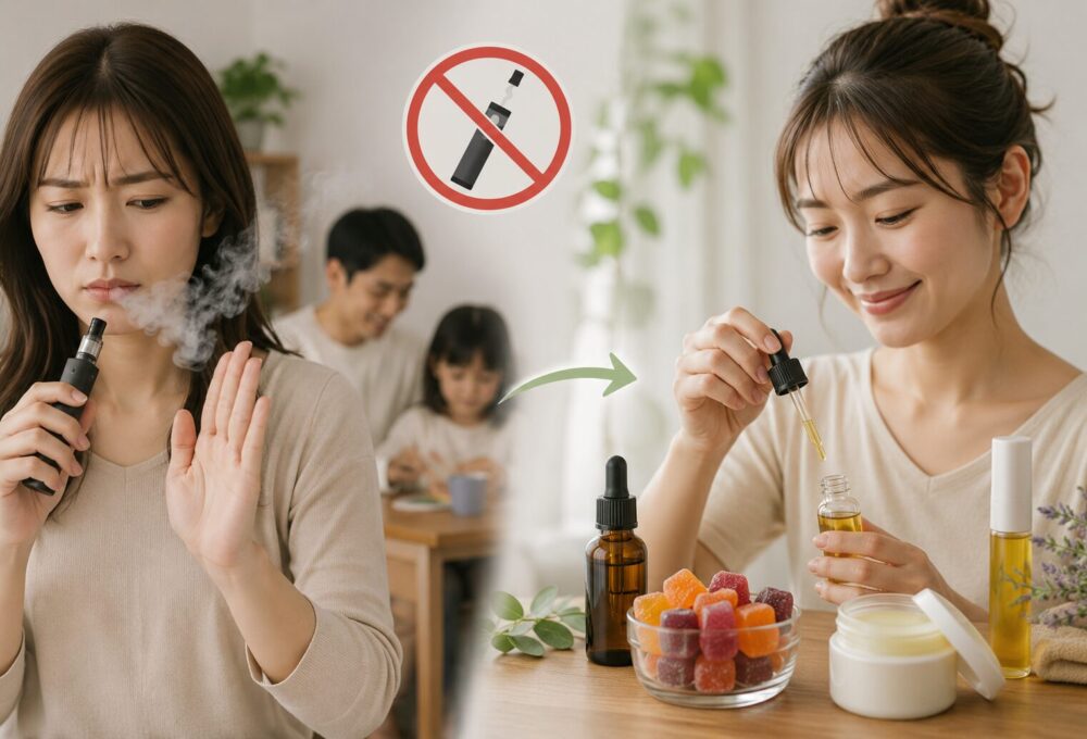 この記事ではベイプ以外のCBDの始め方を中心に紹介します