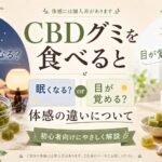 CBDグミを食べると眠くなる？目が覚める？体感の違いを解説